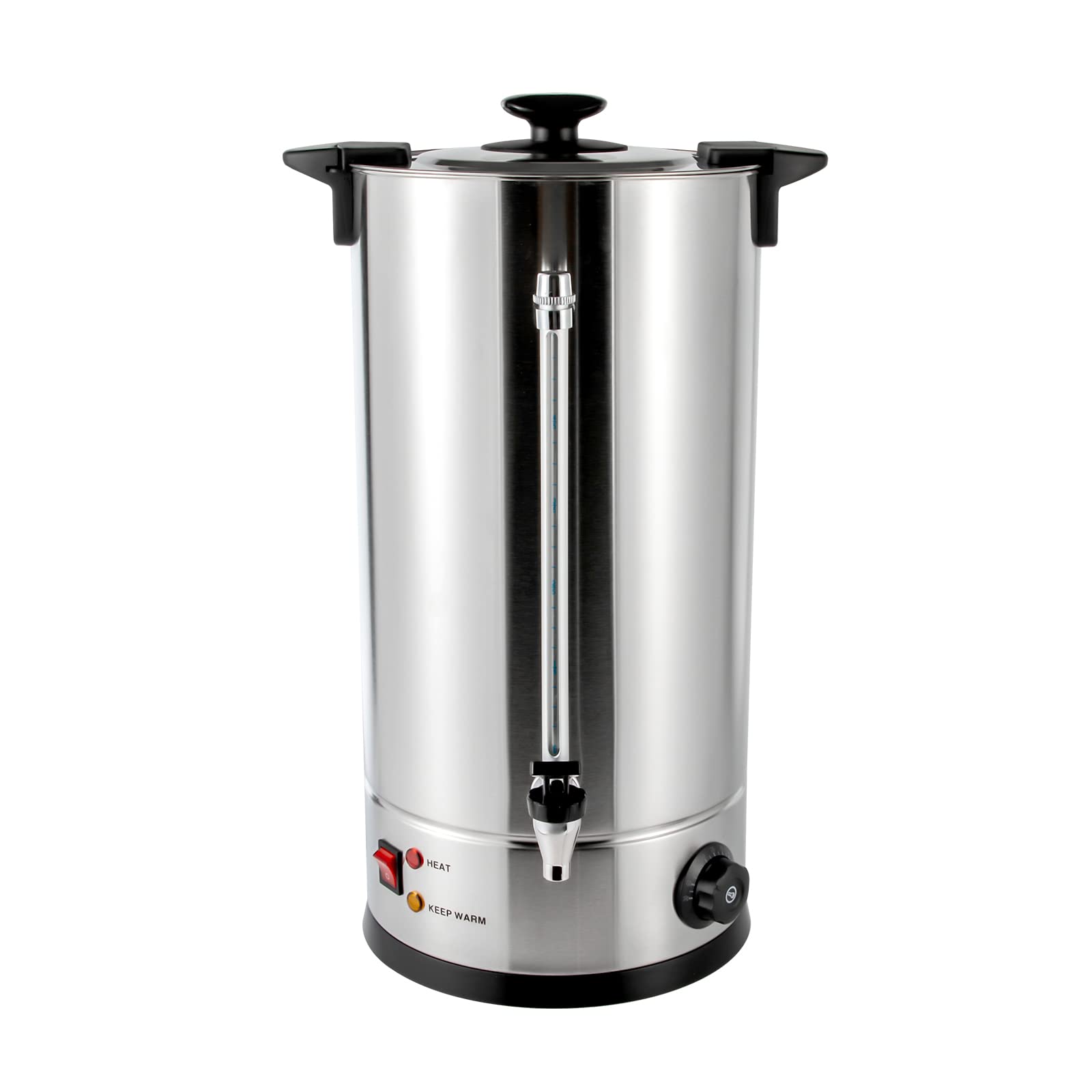 Commercial Coffee Urn 110V 1400W Stainless Steel Electric Coffee Maker - Adjustable Temperature 86-230°F for Hot Coffee, Tea & Cocoa - Perfect for Home, Office, Cafes & Catering Events