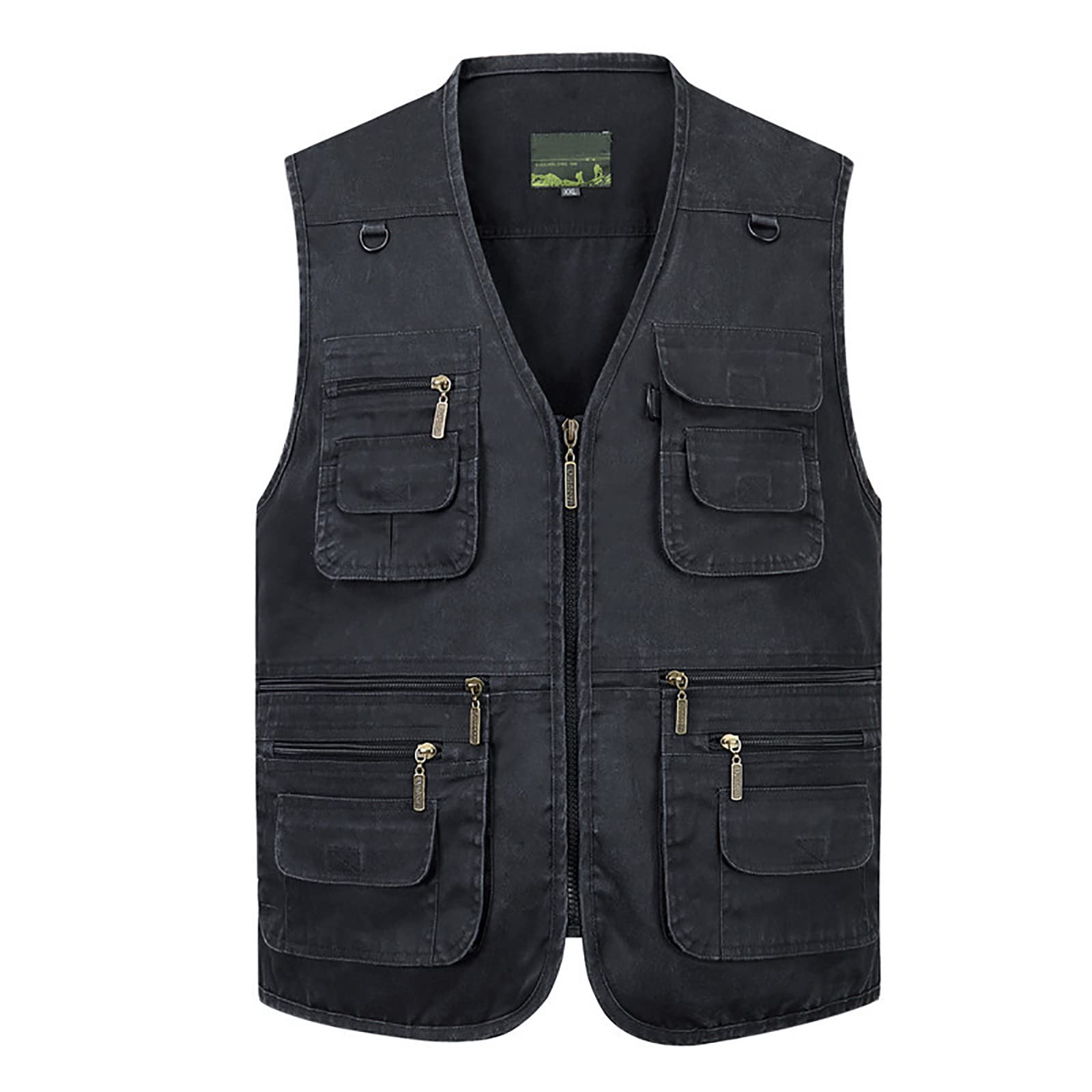 Gmjay Cotton Fly Fishing Vest for Men & Women - Lightweight Outdoor Photographer Vest with Multiple Pockets - Perfect for Fishing, Hiking, Camping, Safari & Travel - Summer Breathable Waistcoat (Gray)