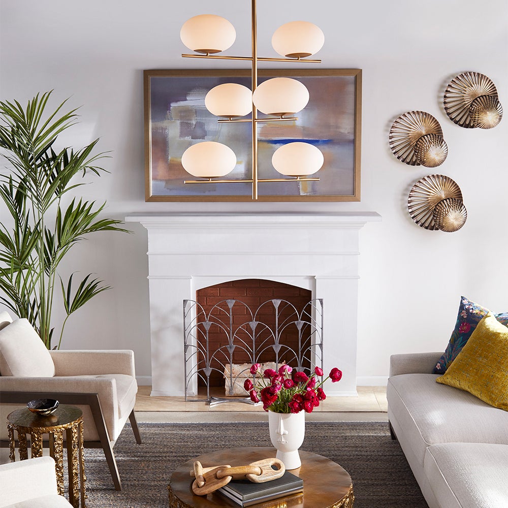 Cyan Design 11315 Antique Brass Spatial Wall Decor - Modern Geometric Metal Art for Living Room, Bedroom & Office Décor