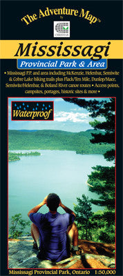 Chrismar Mississagi Provincial Park & Area Map - Detailed Topographic Trail Guide for Hiking, Camping, and Outdoor Adventures in Ontario, Canada