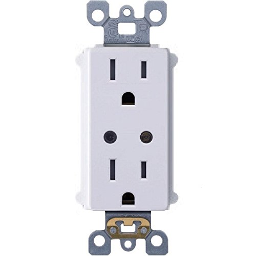Leviton WSG15-D9W 15A Plug-In Receptacle - Heavy Duty Electrical Outlet for Home, Office & Workshop - Safe & Reliable Power Solution