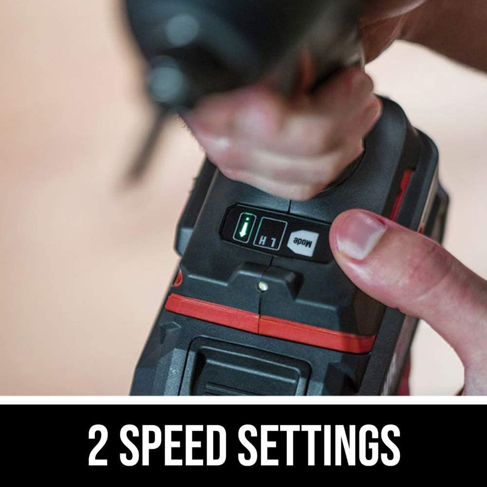 SKIL PWR CORE 20 Brushless 20V Cordless Drill Driver & Impact Driver Combo Kit with 2.0Ah Lithium Battery & PWR JUMP Charger (CB743701, Red) - Perfect for DIY Projects, Home Repairs & Professional Construction Work