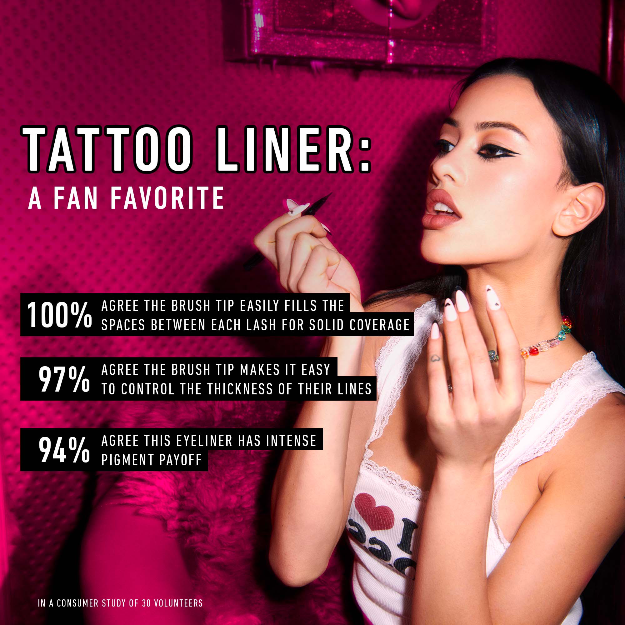 Waterproof Tattoo Liner Liquid Eyeliner - Long Lasting Smudge Proof Makeup for Winged Eyeliner Looks (Day & Night Wear, Party & Special Occasions)