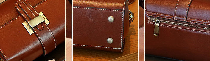 Stylish Genuine Leather Handbag for Women - Fashionable Crossbody Purse with Adjustable Strap - Perfect for Work, Travel & Everyday Use