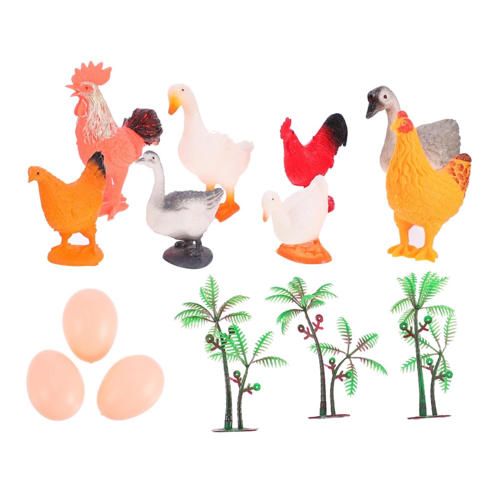 iFundom 1 Set Animal Model Toy - Resin Rooster Statue Desk Decor for Kids, Educational Playset, Tabletop Decoration for Children's Room, Birthday Gift & Classroom Learning Tool