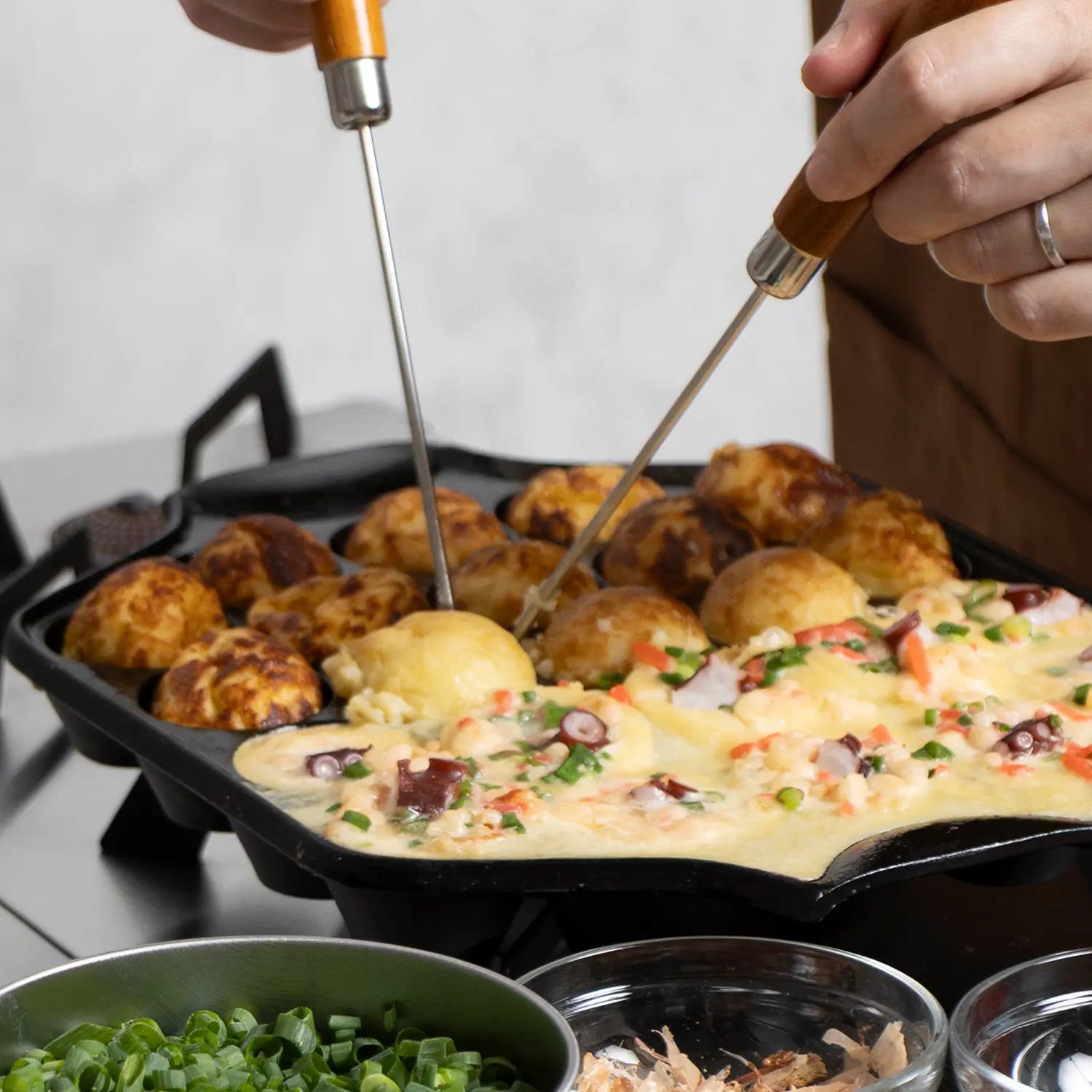 Hoshisan Takoyaki Turning Pick with Round Tip - Japanese Octopus Ball Turner for Perfect Takoyaki at Home, Parties & Street Food Stalls
