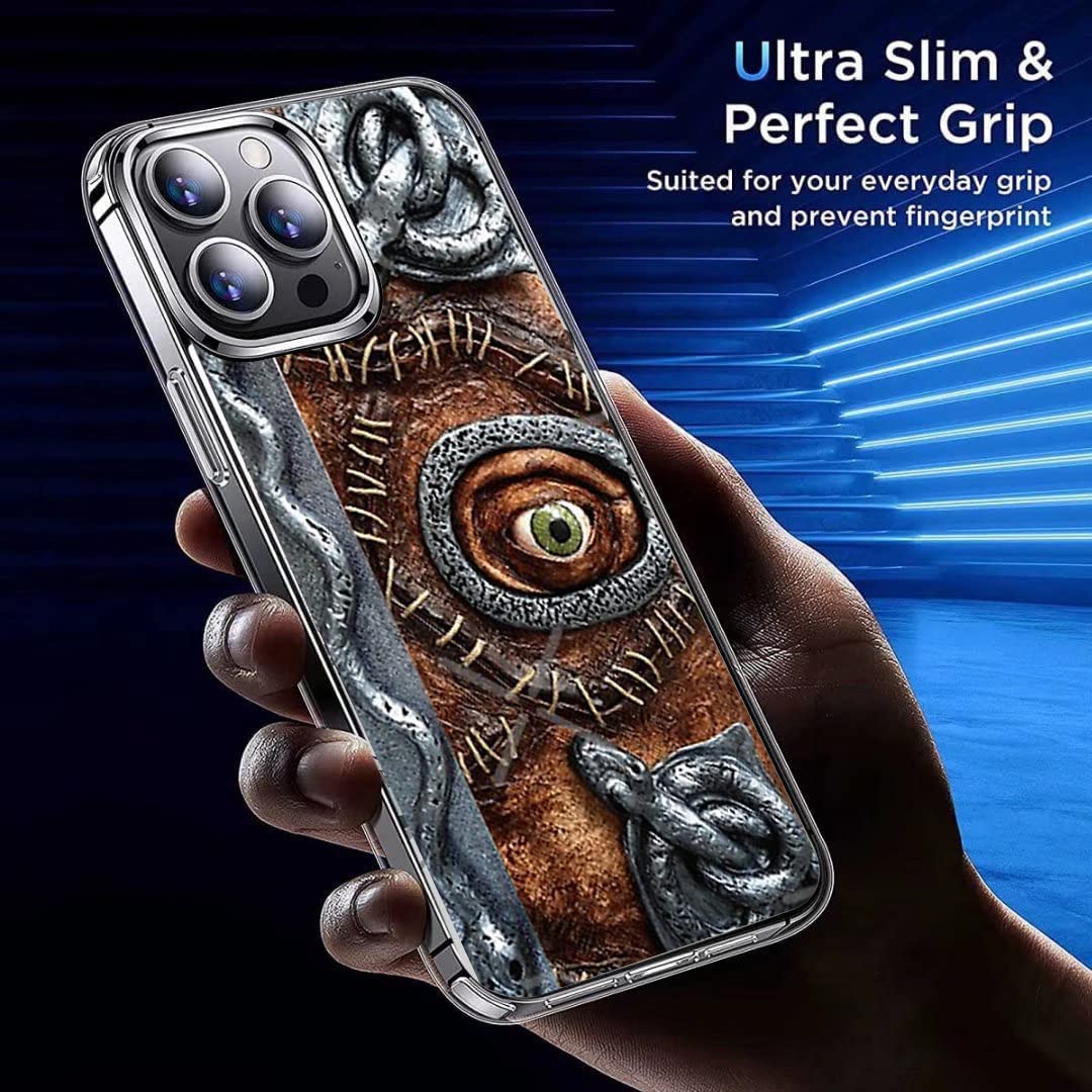 iPhone 13 Pro Max Case - Transparent Soft TPU Flexible Shockproof Cover with Hocus Horror Spell Book Halloween Design | Perfect for Halloween Parties, Cosplay & Witch-Themed Events