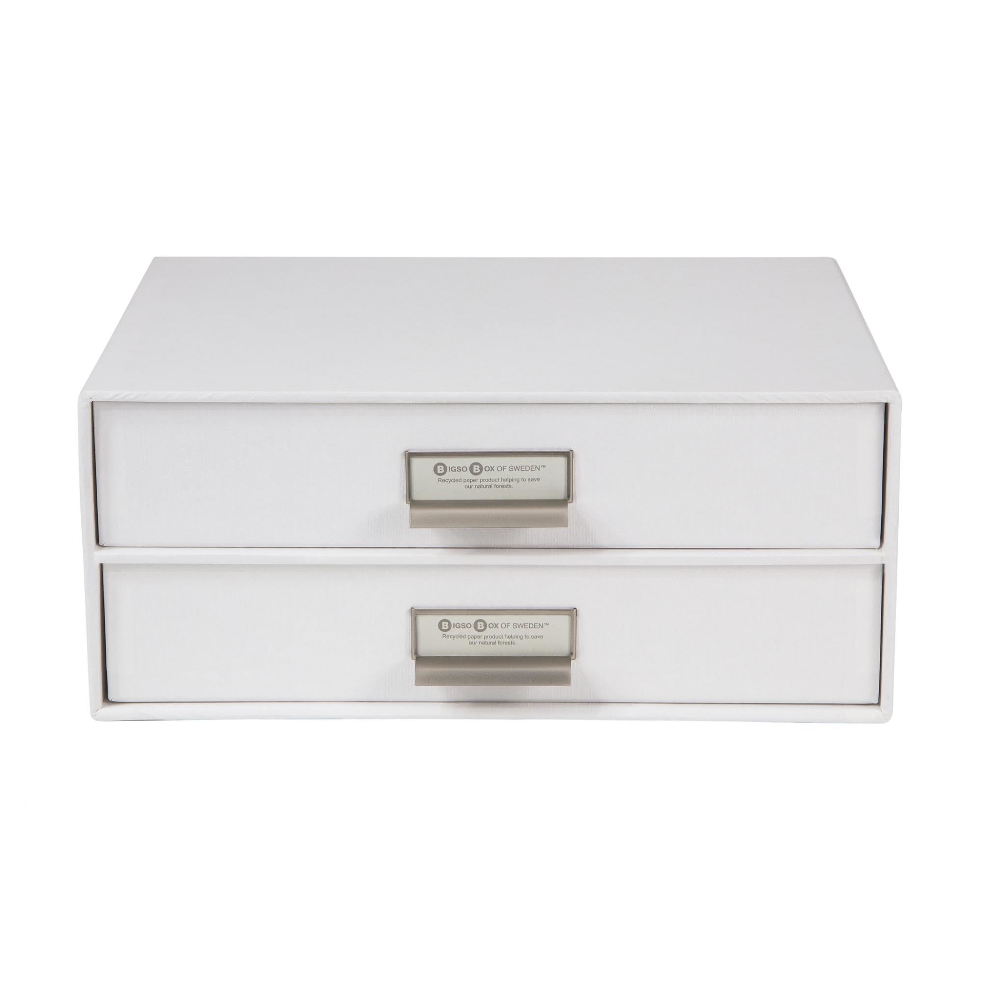 Birger 2-Drawer White Dresser - Modern Bedroom Storage Cabinet for Clothes & Accessories | Perfect for Home, Dorm & Office Organization