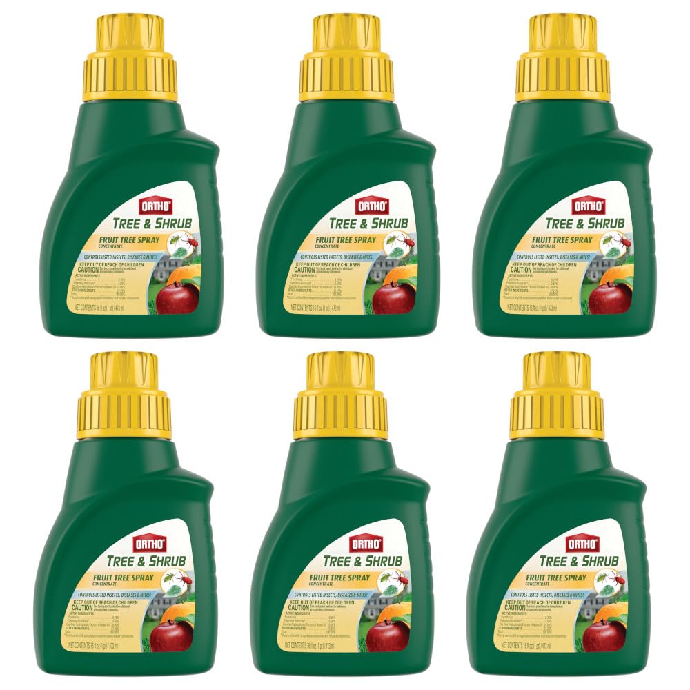 Ortho Tree & Shrub Fruit Tree Spray - 16 fl. oz. (6-Pack) | Insect & Disease Control for Fruit Trees, Shrubs & Ornamentals | Perfect for Home Gardens, Orchards & Landscaping