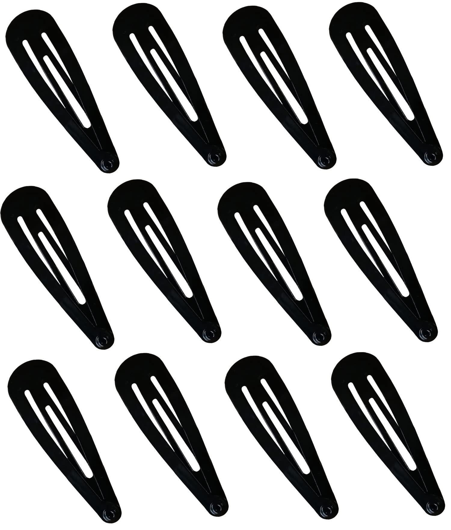 Ayushicreationa Metal Snap Hair Clips - No Slip Barrettes for Women & Girls, Tic Tac Hair Pins for Secure Hairstyles (Black, 6 Pairs) - Perfect for School, Work & Everyday Use