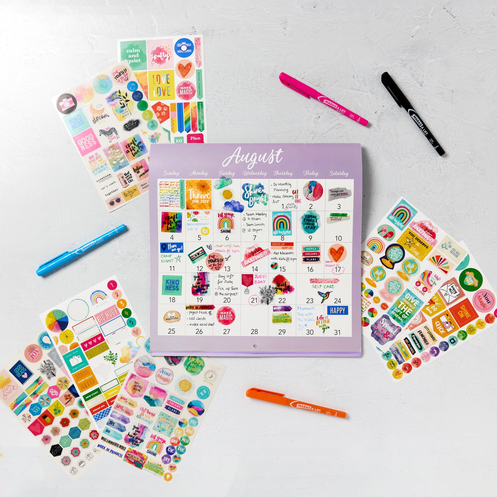 Avery + Amy Tangerine Designer Collection Planner Stickers - 744 Stickers in 20 Sheets for Weekly, Monthly & Daily Planning - Perfect for Bullet Journals, Calendars & Planners (6782) - Ideal for Office, School & Home Organization