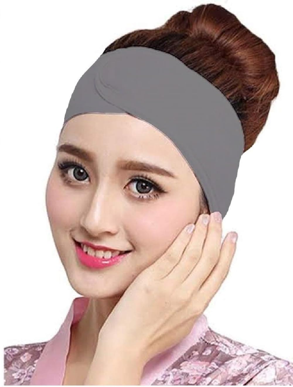 ZAUKY Spa Shower Headband - Soft Makeup & Facial Wash Headband for Women, Waterproof & Adjustable Hair Band for Salon, Spa, Bath, Skincare (Multicolor, Pack of 1) - Perfect for Showering, Washing Face & Beauty Routines