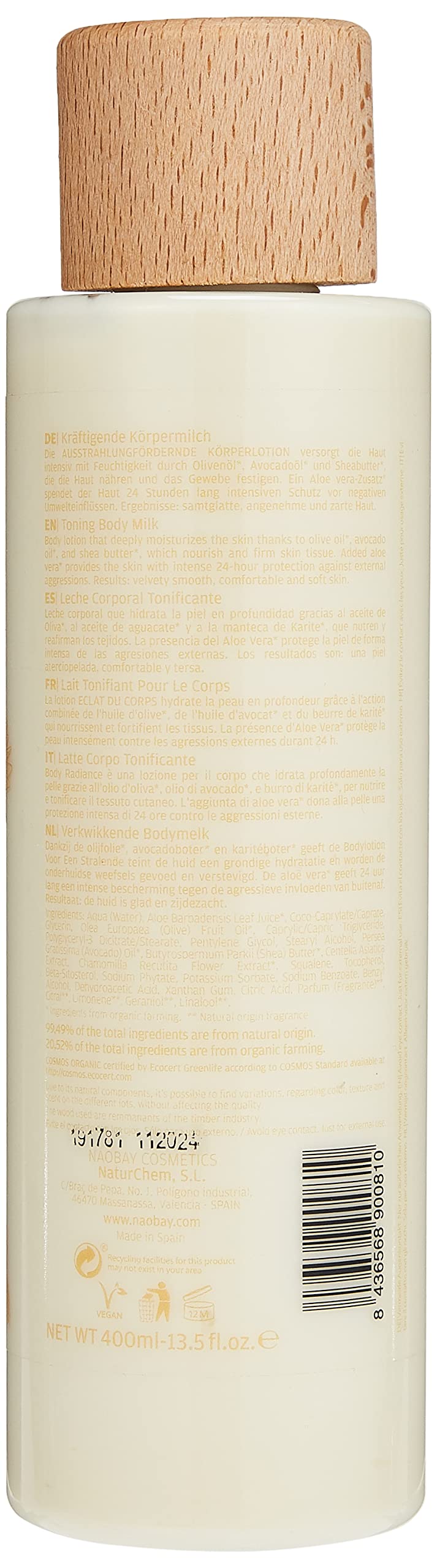 Natural Organic Body Radiance Lotion by Naobay | Hydrating & Nourishing Moisturizer for Dry Skin | Perfect for Daily Use & Spa Treatments