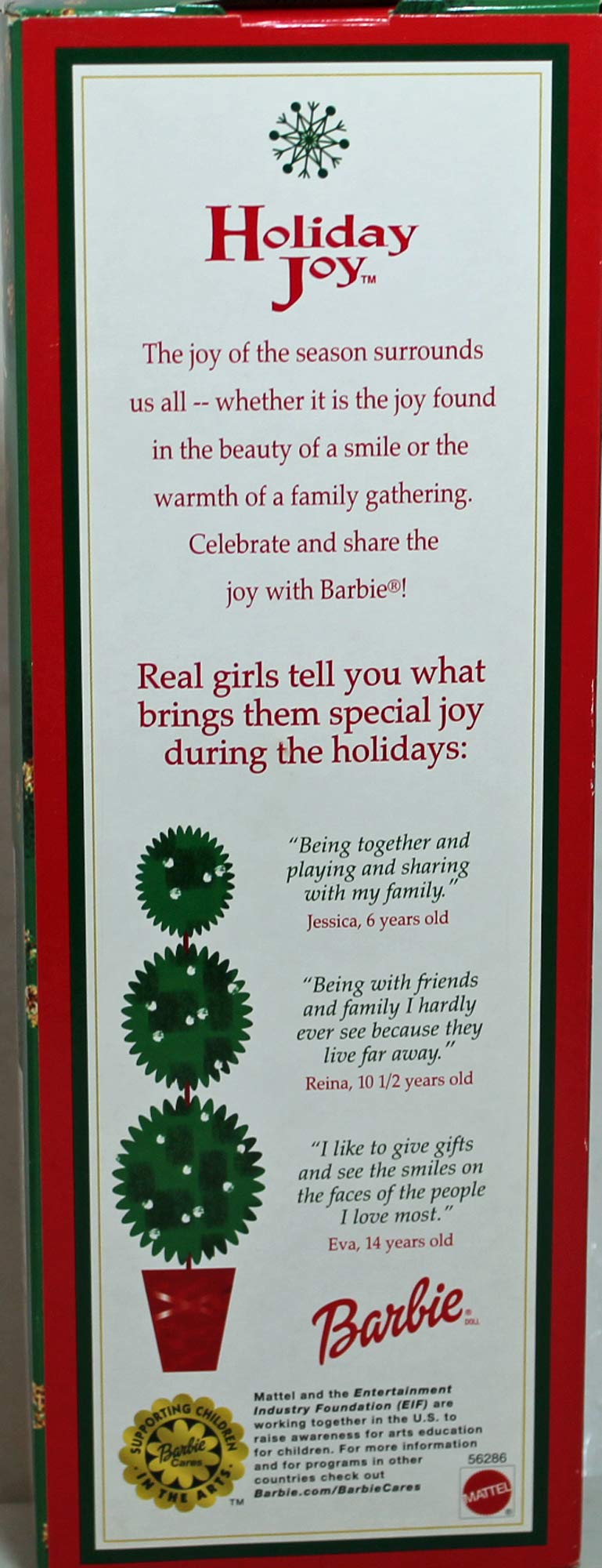 2003 Holiday Joy Barbie Doll - Limited Edition Christmas Collectible for Barbie Enthusiasts | Perfect for Holiday Decor, Gift Giving & Doll Collectors