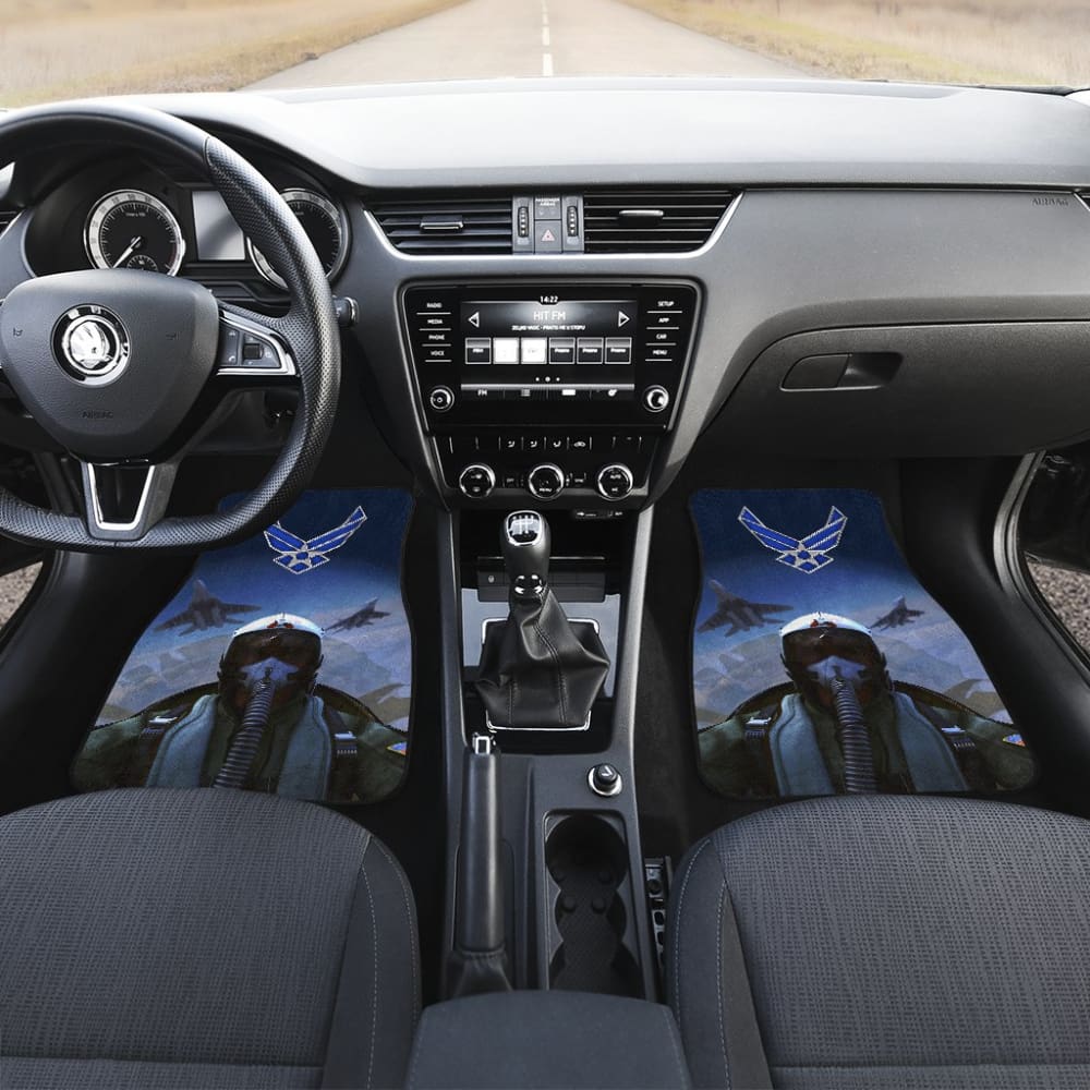 Premium US Air Force Custom Military Car Floor Mats - Heavy Duty, Non-Slip, All-Weather Protection for Trucks, SUVs & Cars - Perfect for Veterans, Military Enthusiasts & Patriotic Drivers