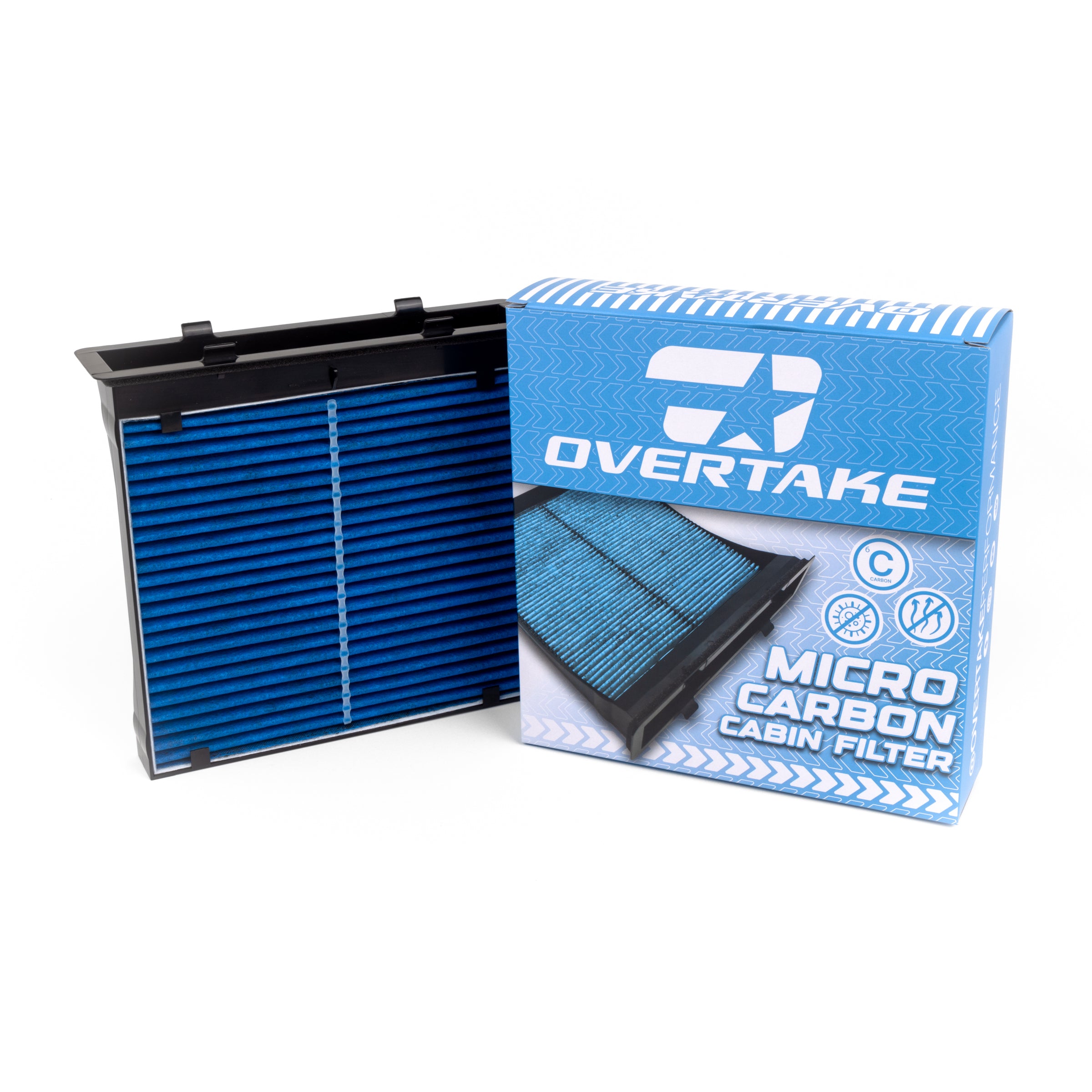 Overtake MicroCarbon Cabin Air Filter for 2008-2021 Subaru WRX STI | Premium Car Air Purifier | Improves Air Quality & Reduces Allergens | Perfect for Daily Commute & Road Trips