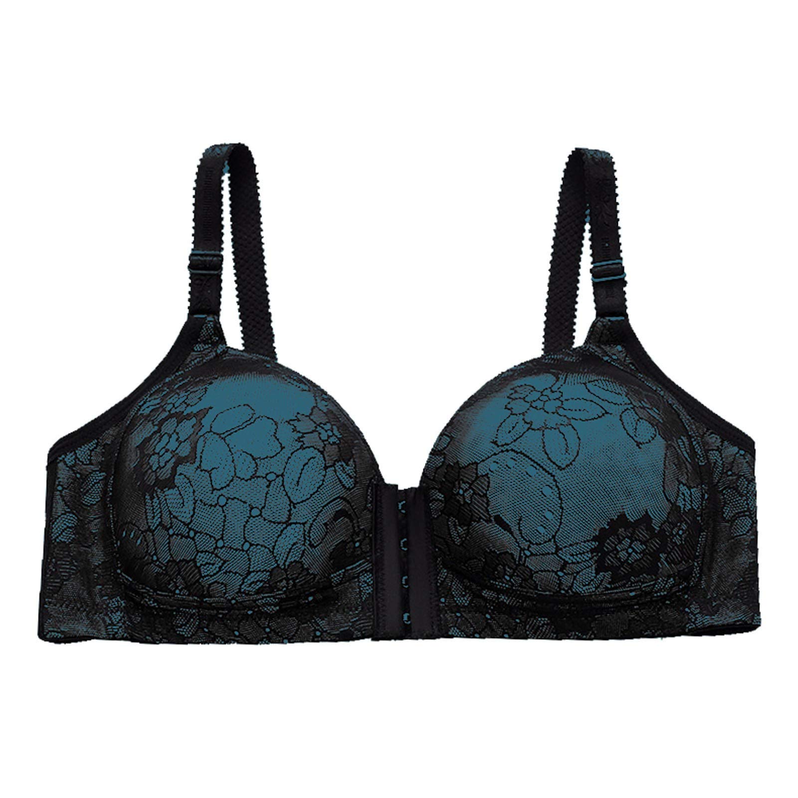 Front Closure Push Up Bras for Women - Lace Support Wireless Comfortable No Underwire Bras for Daily Wear | Perfect for Work, Date Night & Lounge Wear