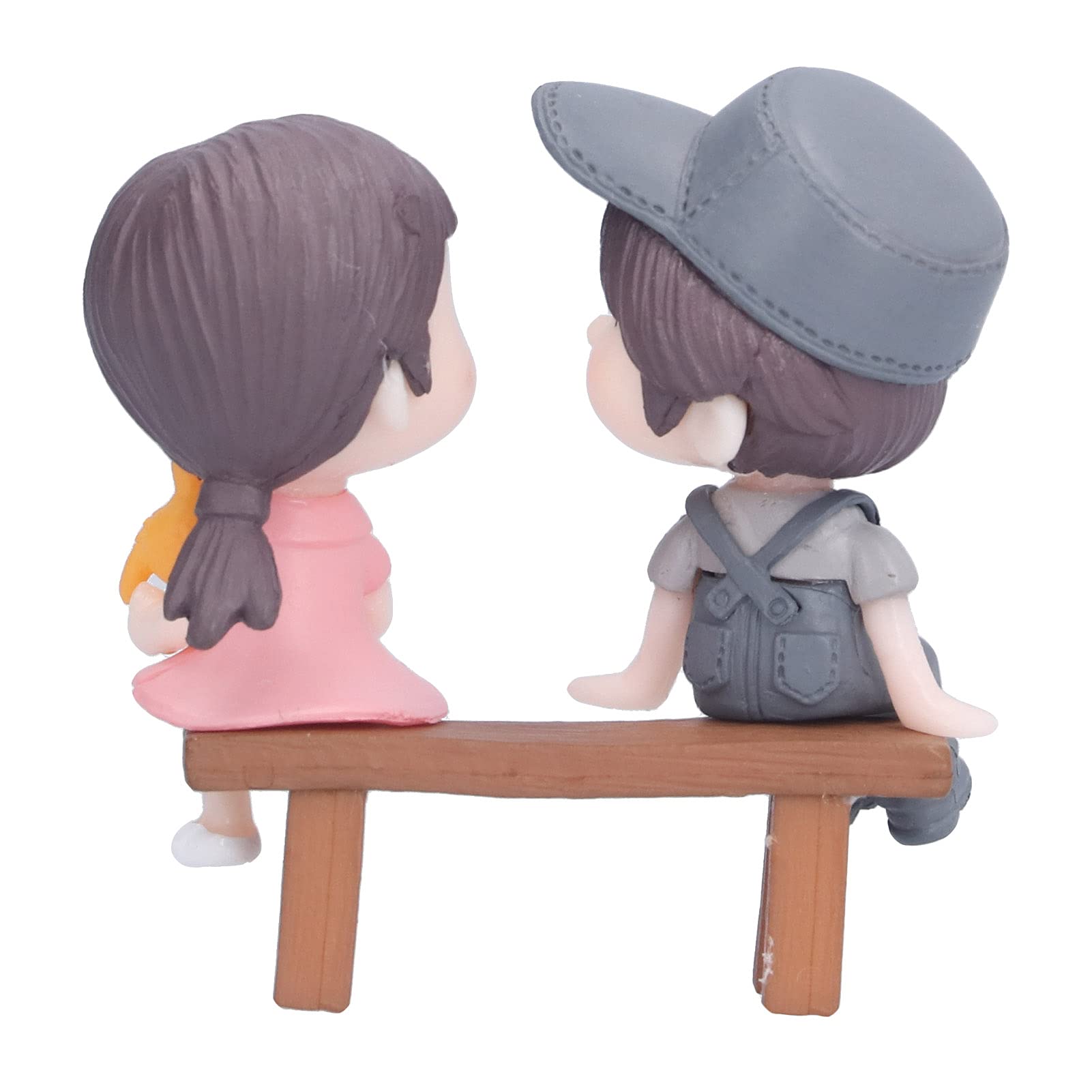 FIYO Couple Doll Ornaments - Cute Cartoon Mini Kissing Figurines for Car & Home Decor, Perfect Valentine's Day & Birthday Gifts for Couples (Men & Women) | Romantic Car Dashboard Decor & Sweet Home Accent