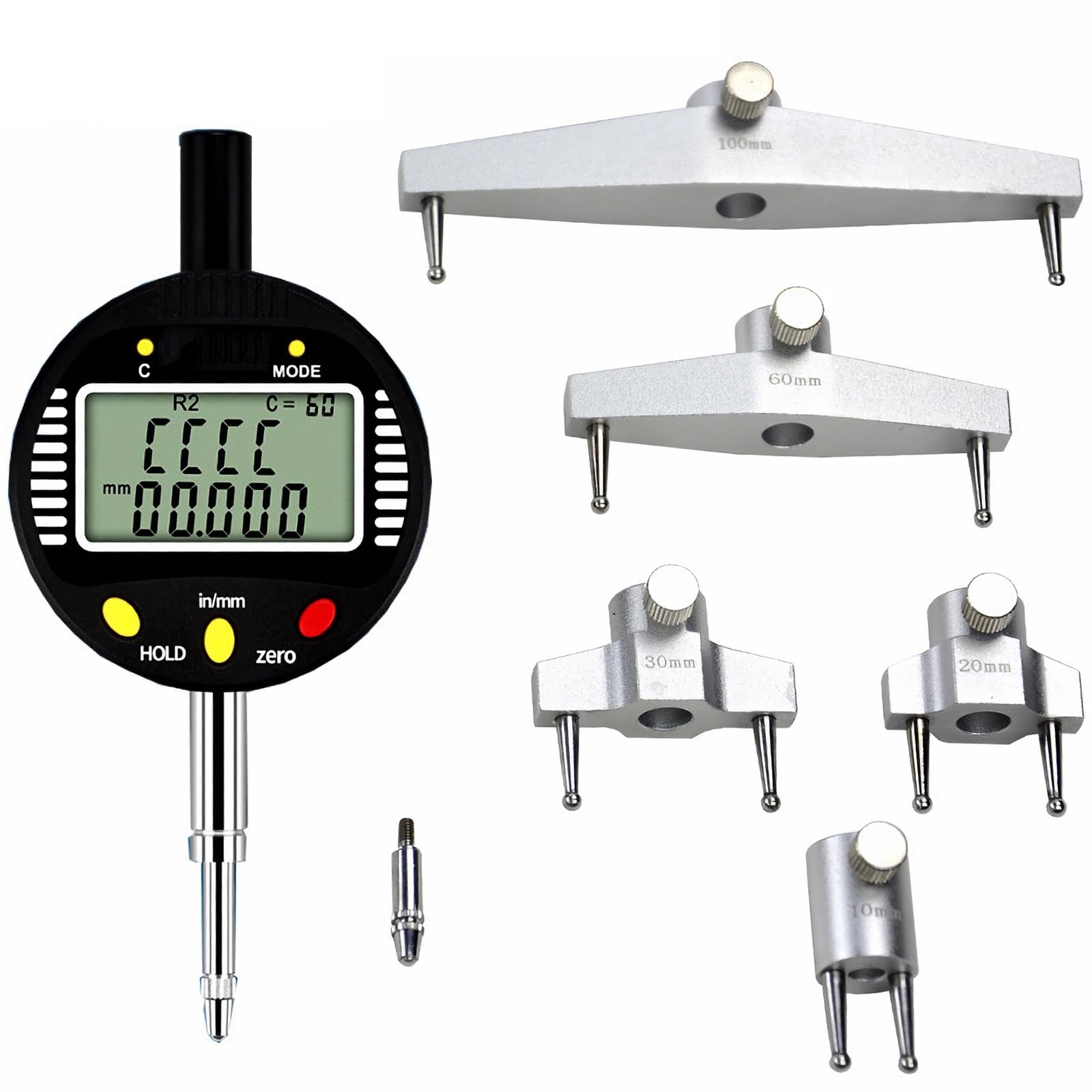 High Precision Digital Radius Gauge - Electronic Radius Indicator Tool for Measuring 0.2