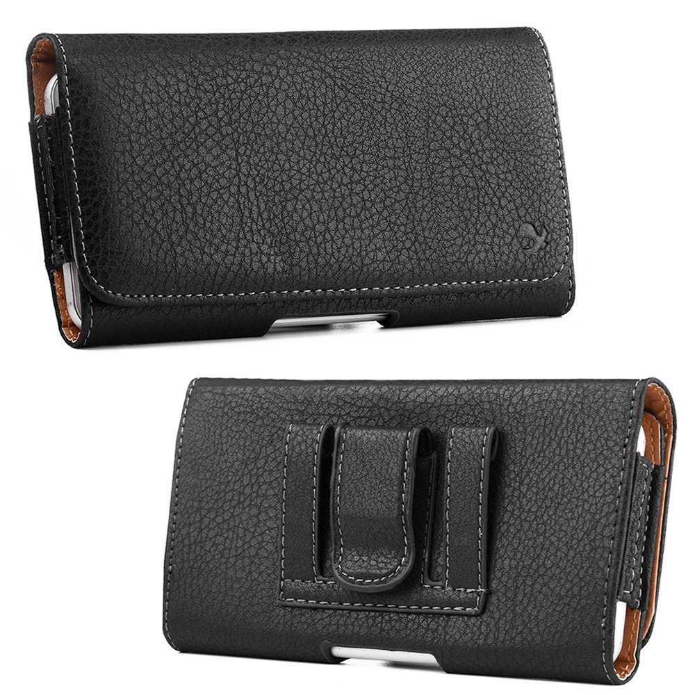 Premium Black Napa Leather Phone Case for Samsung Galaxy A32 - Slim Protective Cover with Horizontal Design | Perfect for Work, Travel & Everyday Use