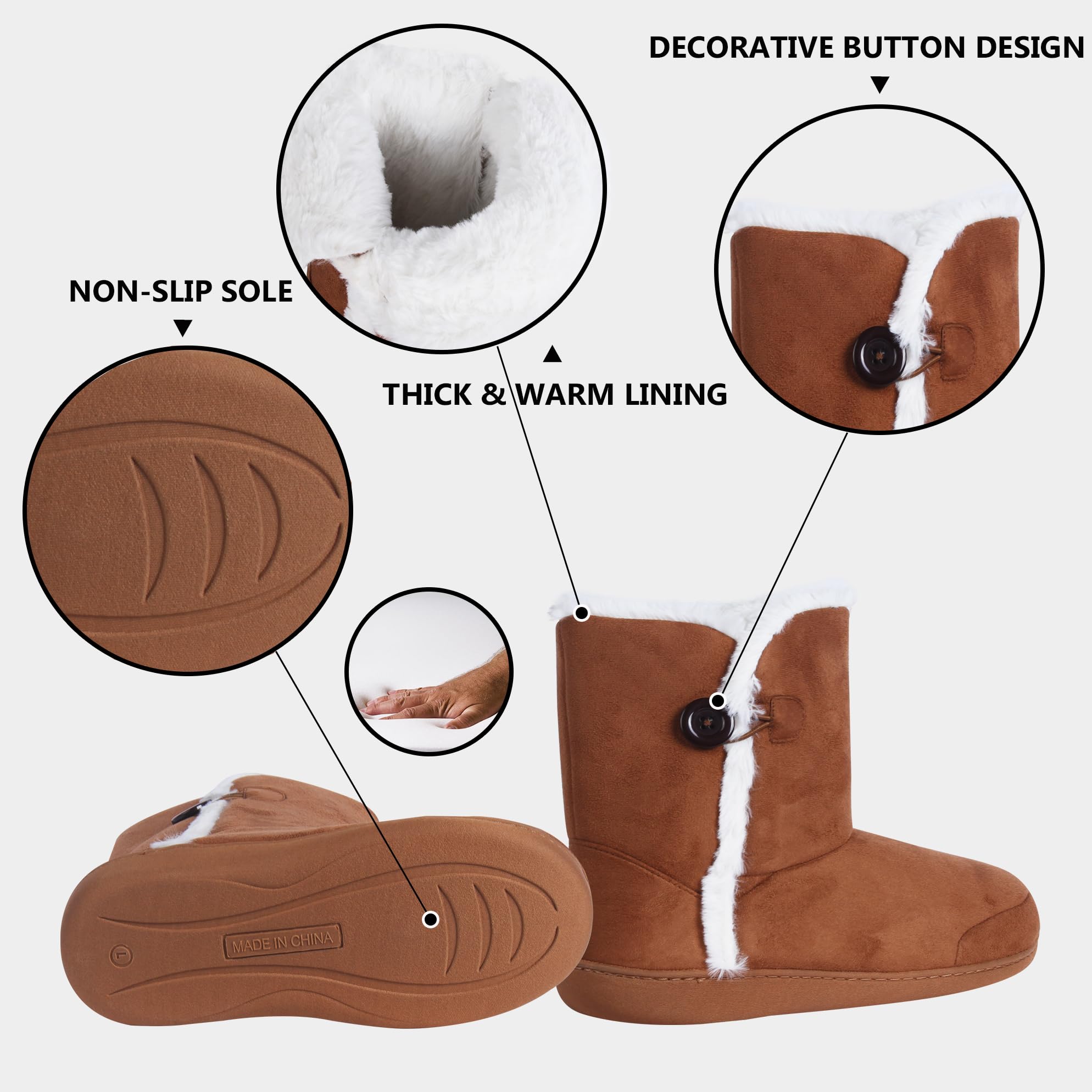 Men's Memory Foam Winter Slippers - Soft Warm House Boots for Indoor Comfort | Cozy Home Wear, Perfect for Lounging & Relaxation