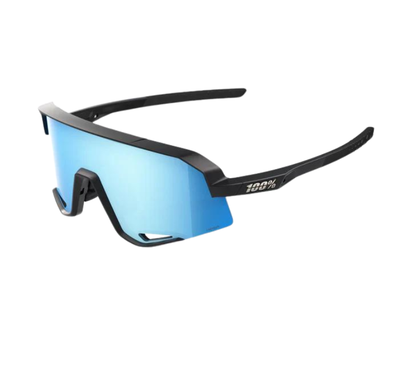 Slendale Matte Black Hiperâ® Blue Multilayer Mirror Lens Sunglasses - Polarized UV Protection for Driving, Running & Outdoor Activities