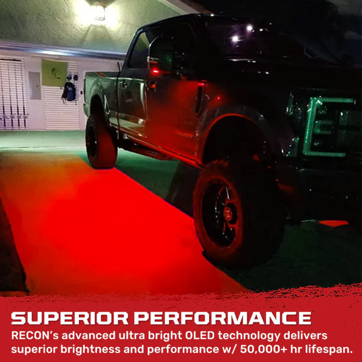 Ford F150 2015-2021 Ultra Bright LED Mirror Puddle Light Kit - Red | Enhanced Visibility & Style for Night Driving & Off-Road Adventures