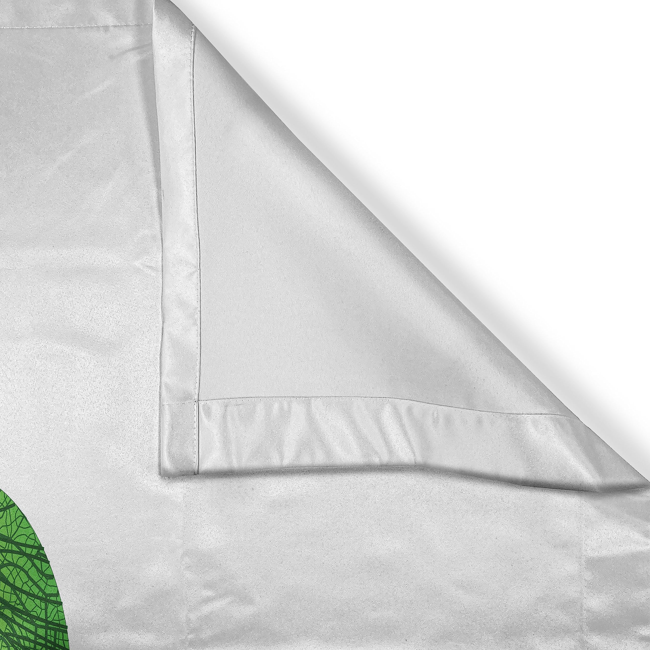 Ambesonne Clover Long Kitchen Curtains - 4 Leaf Shamrock Design, Lucky Fern & Yellow Green Drapes, 55