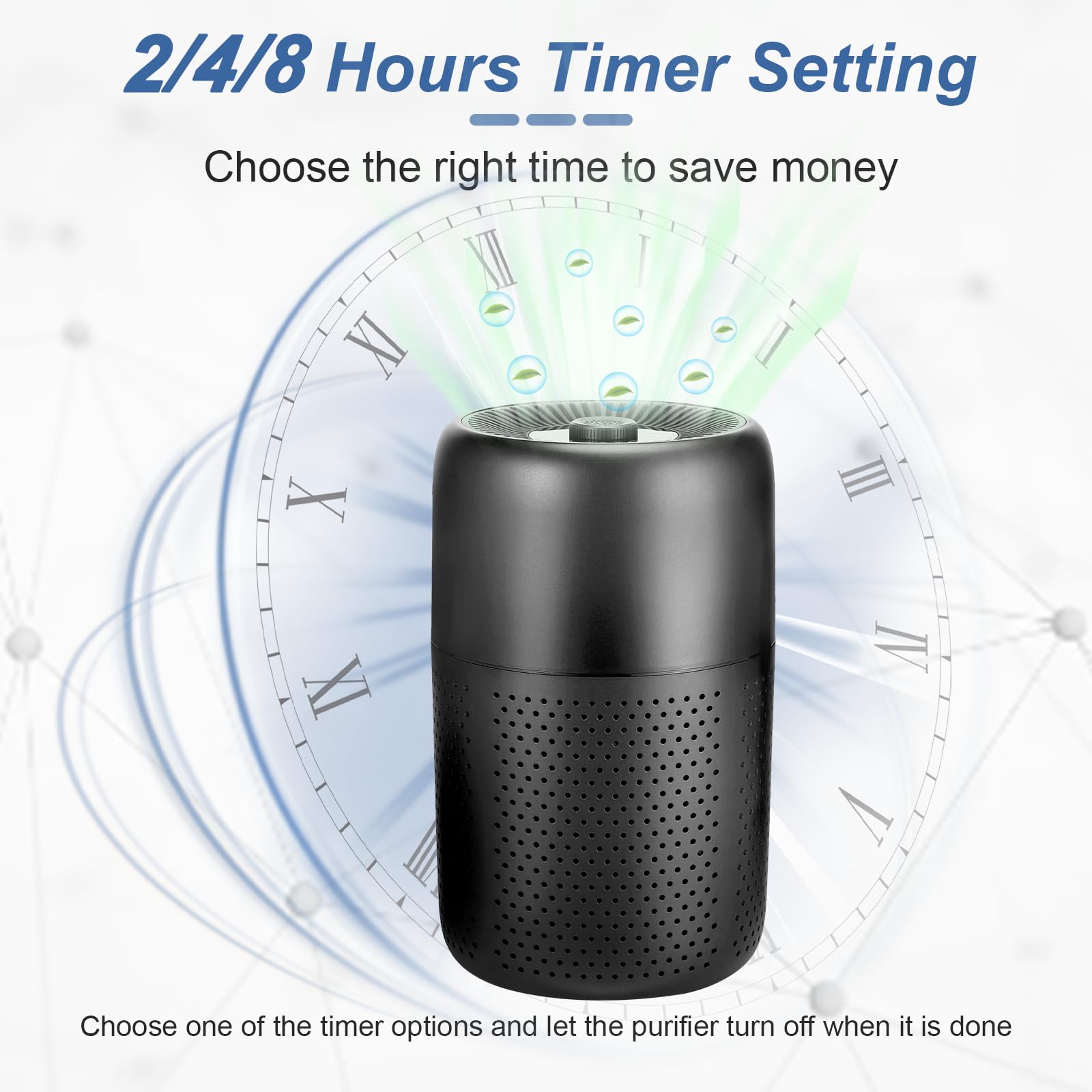 2 Pack TPLMB H13 True HEPA Air Purifiers for Bedroom & Living Room - Quiet 24dB, Night Light, Speed Control, Fragrance for Better Sleep - Perfect for Home, Office, Nursery & Small Spaces (Black)