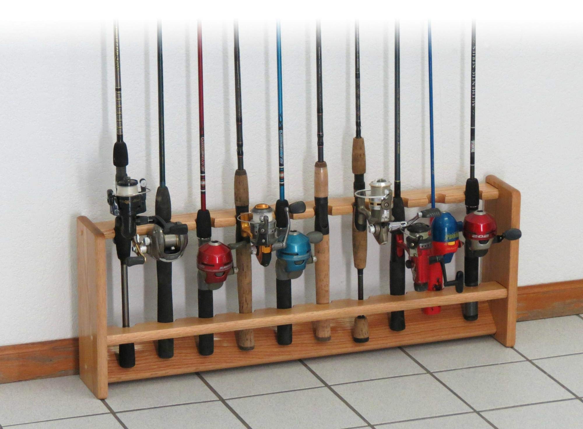 Premium Wooden Mallet Pool Rack for 5 Cues - Light Oak Finish | Durable Billiards Accessory for Home Game Rooms & Bars