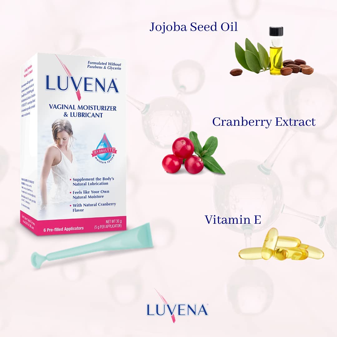 Luvena Vaginal Moisturizer for Women - Water-Based Intimate Hydration Cream for Dryness, Irritation & Menopause Relief - Paraben & Glycerin Free - 2 Pack - Perfect for Daily Comfort & Intimate Care Routine