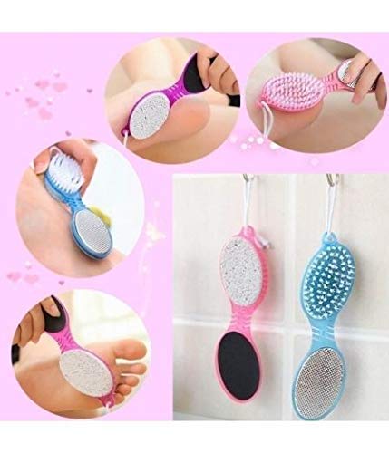 Kunya 4-in-1 Foot File & Pedicure Brush Set - Multi-Use Pedicure Paddle for Cleansing, Scrubbing, Filing & Buffing - Professional Manicure & Pedicure Tool for Home Spa & Nail Care
