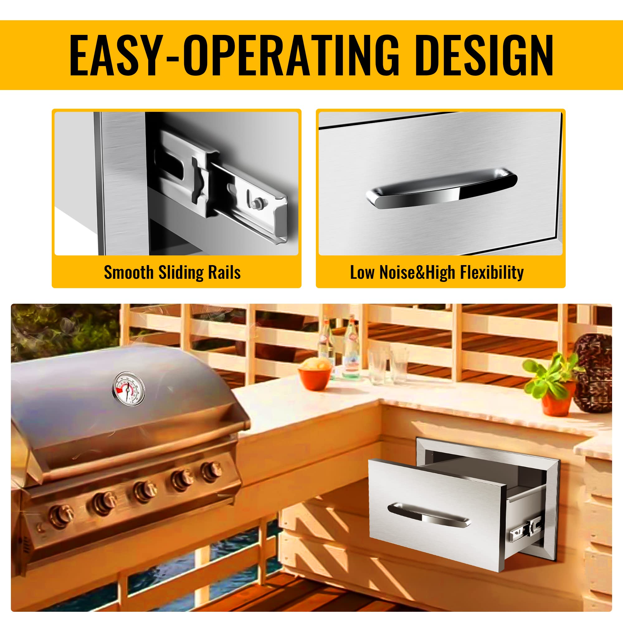 Stainless Steel Outdoor Kitchen Single Drawer 14
