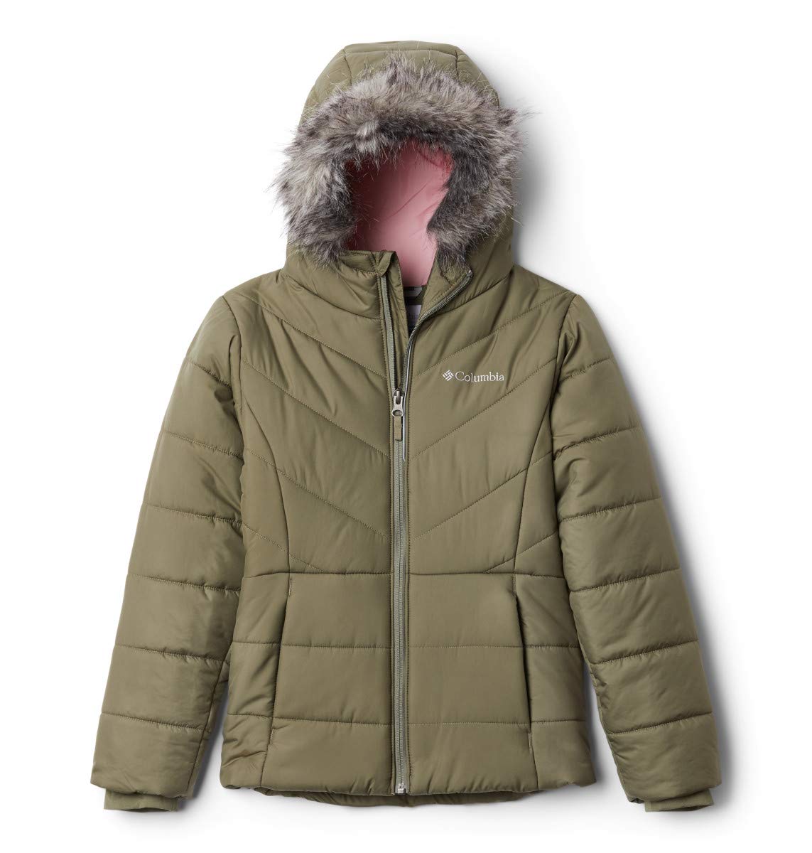 Columbia Girls' Katelyn Crest Water-Resistant Jacket - Lightweight Hooded Windbreaker for Outdoor Activities, Hiking & School