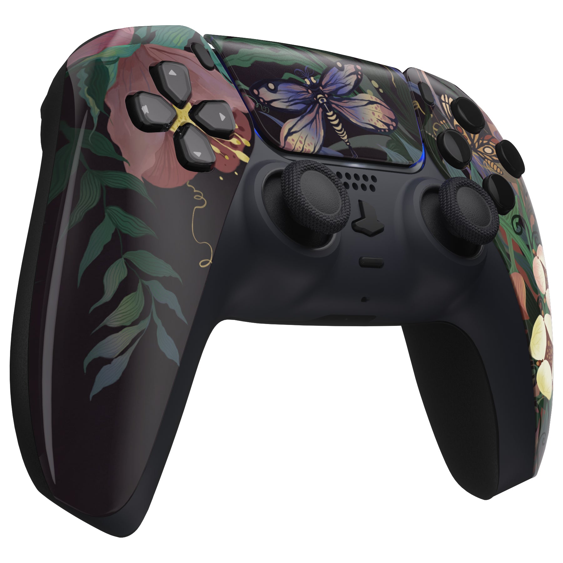 eXtremeRate Mysterious Garden PS5 Controller Touchpad Front Housing Shell - DIY Replacement Shell for BDM-010/020/030/040/050 Models | Custom Touch Pad Cover | Gaming Accessory for PS5 Enthusiasts | Perfect for Controller Customization & Gaming Setup Enhancement