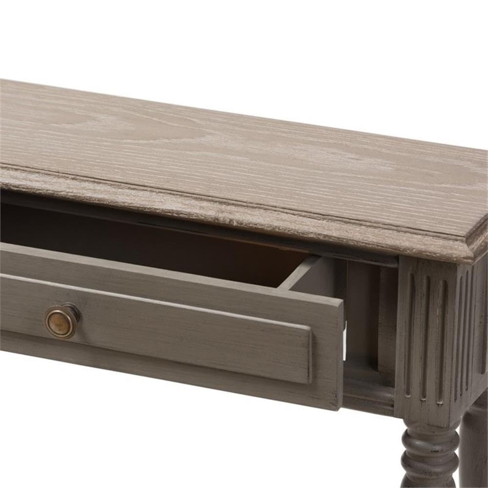 BOWERY HILL Brown 1-Drawer Console Table - Entryway Sofa Table, Hallway Accent Table for Living Room & Bedroom Decor