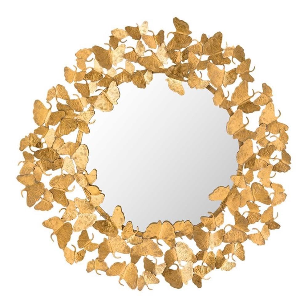 TOV Furniture Lyrical Modern Hand Hammered 36-Inch Round Wall Mirror - 36.3