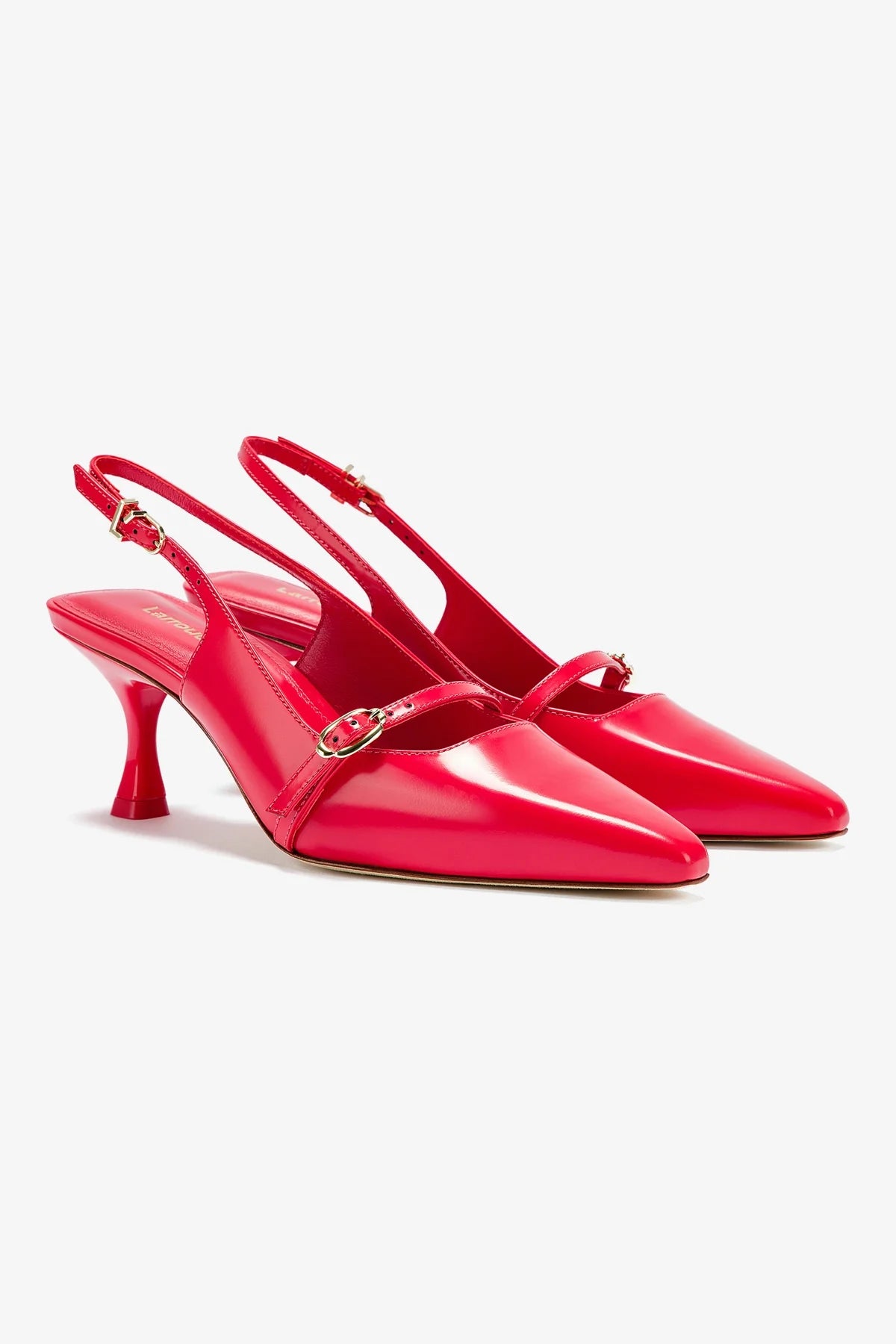 Ines Pump Women's High Heels - Scarlet Leather Dress Shoes for Party, Wedding & Evening Wear