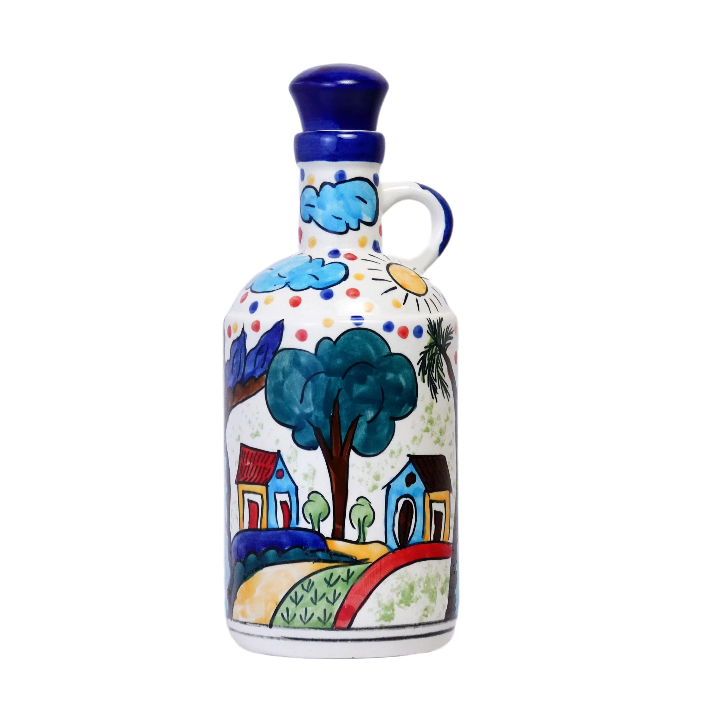 KITDECO 1000ml Oil Dispenser Bottle with Hut Pattern - Kitchen Oil Sprayer & Vinegar Bottle for Cooking | 100% Food Safe, Microwave Safe | Perfect for Salad Dressing, Baking & Frying