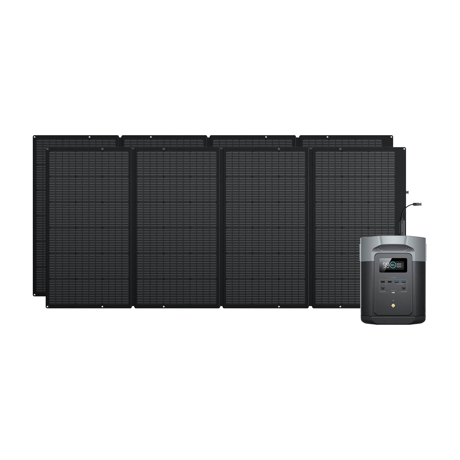 EcoFlow DELTA 2 Max 2000W Portable Power Station with 400W Solar Panel - Solar Generator for Home Backup, Camping & Outdoor Adventures