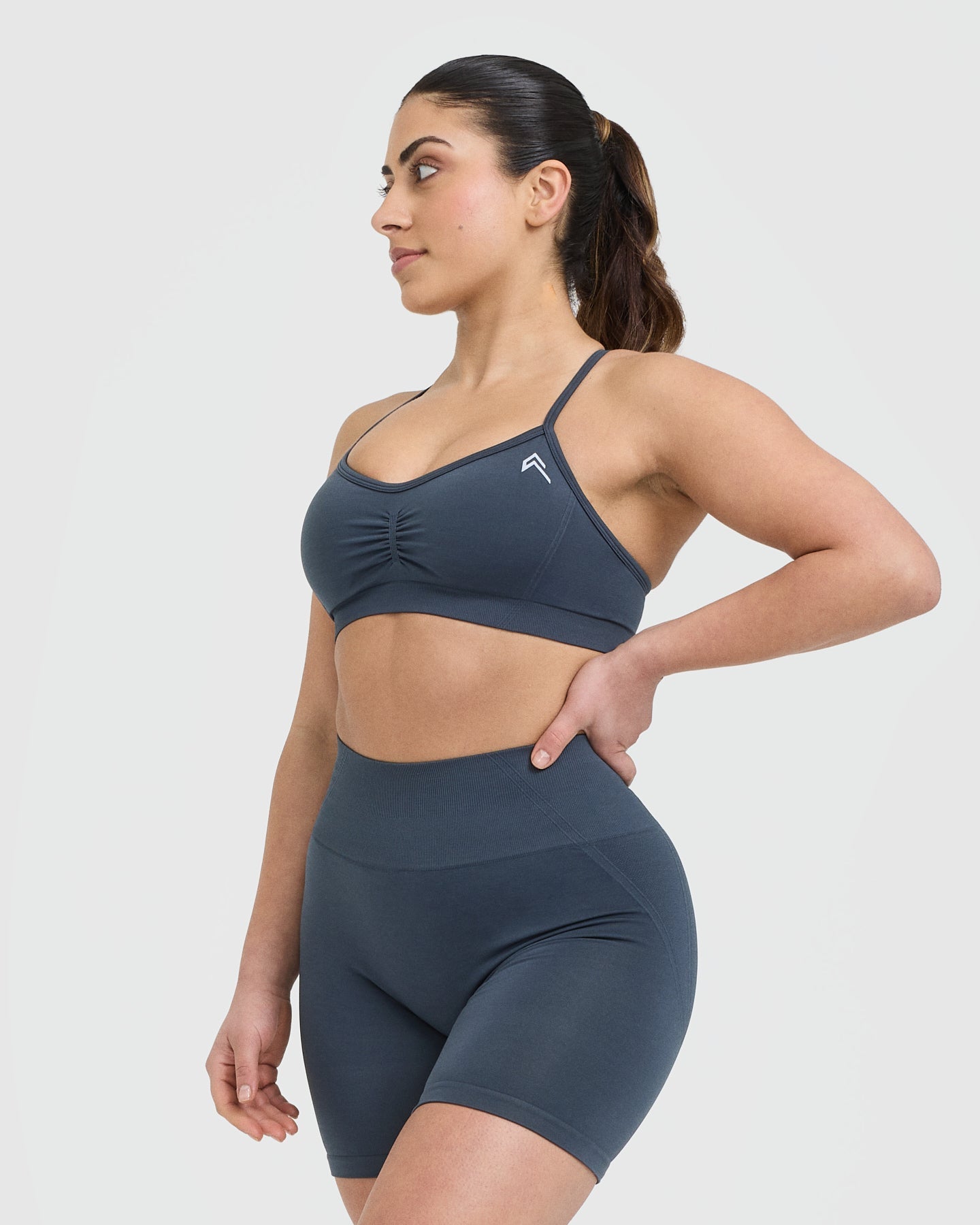 Effortless Strappy Bralette in True Blue | Comfortable Wireless Bra for Everyday Wear | Perfect for Yoga, Lounge & Casual Outfits