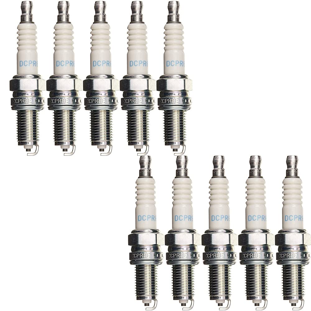 (10-Pack) NGK DCPR8E Spark Plugs (Stock #4339) - High Performance Spark Plugs for Cars, Trucks & Motorcycles - Perfect for Engine Tune-Ups & Maintenance