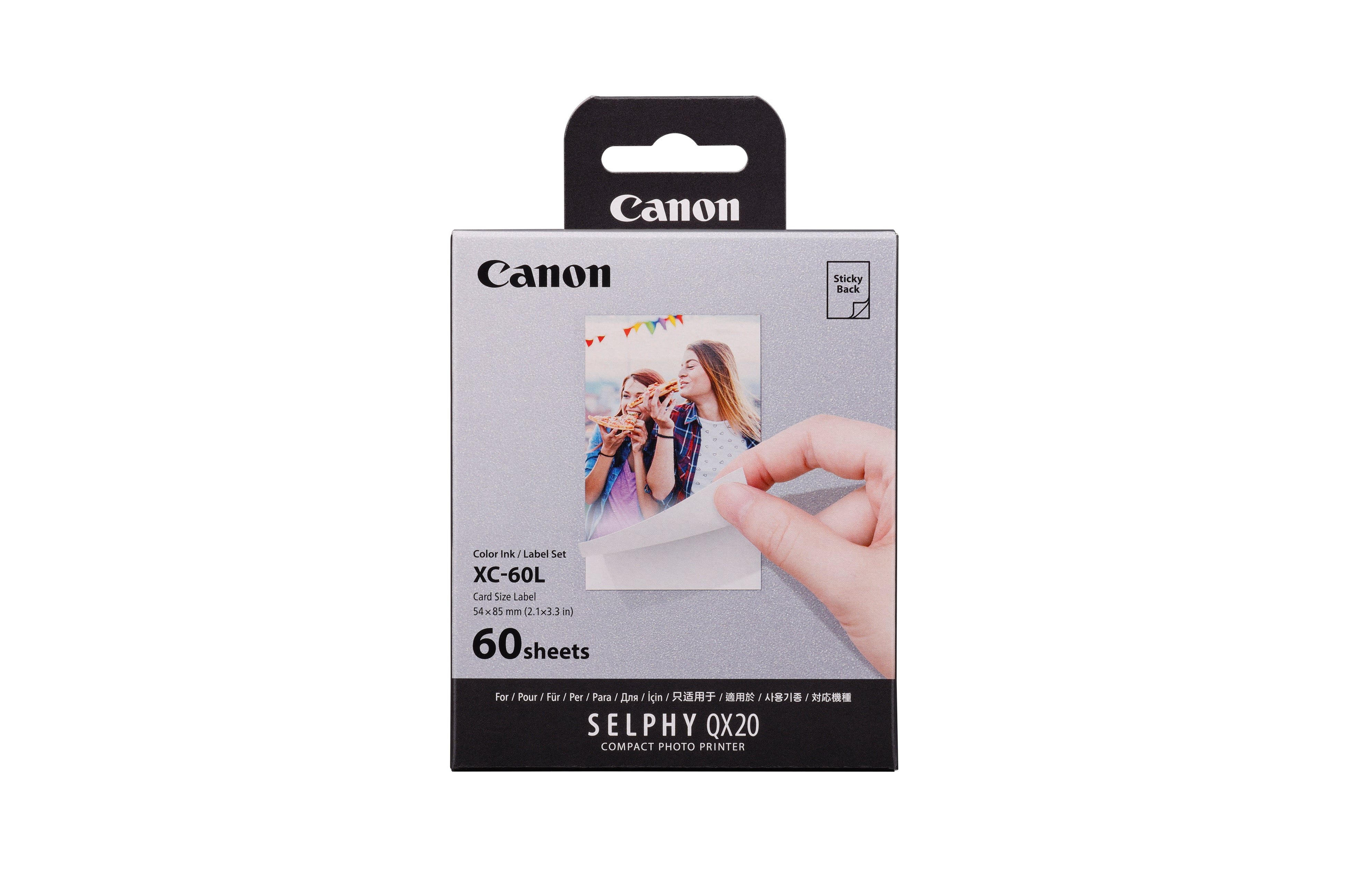 Canon SELPHY XC-60L Color Ink & Sticker Combo Pack - Compatible with CP1300, CP1500 Printers - Perfect for Photo Printing, Scrapbooking, and DIY Projects