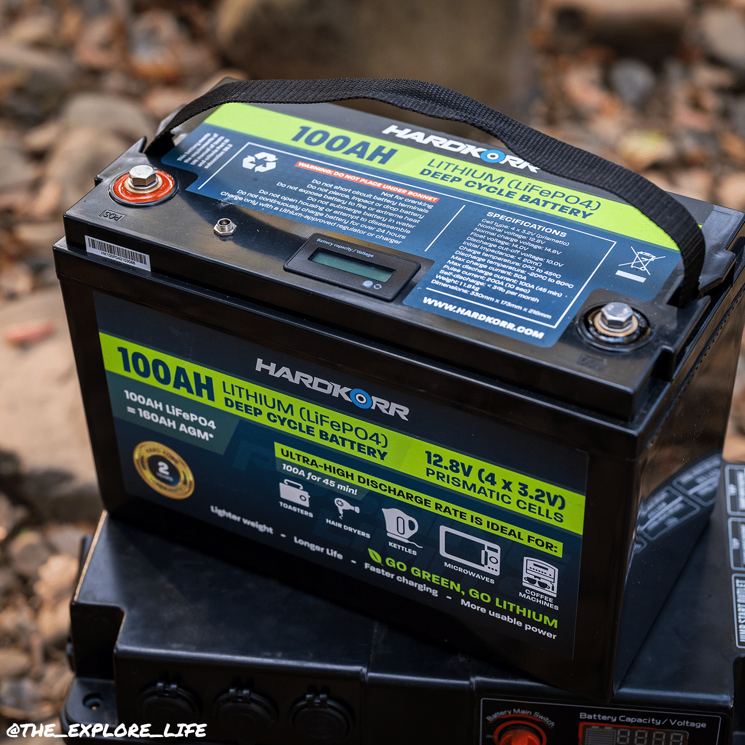 100Ah High Discharge LiFePO4 Deep Cycle Battery - 12V Lithium Iron Phosphate Rechargeable Battery for Solar Power, RV, Marine, Off-Grid & Backup Power Systems