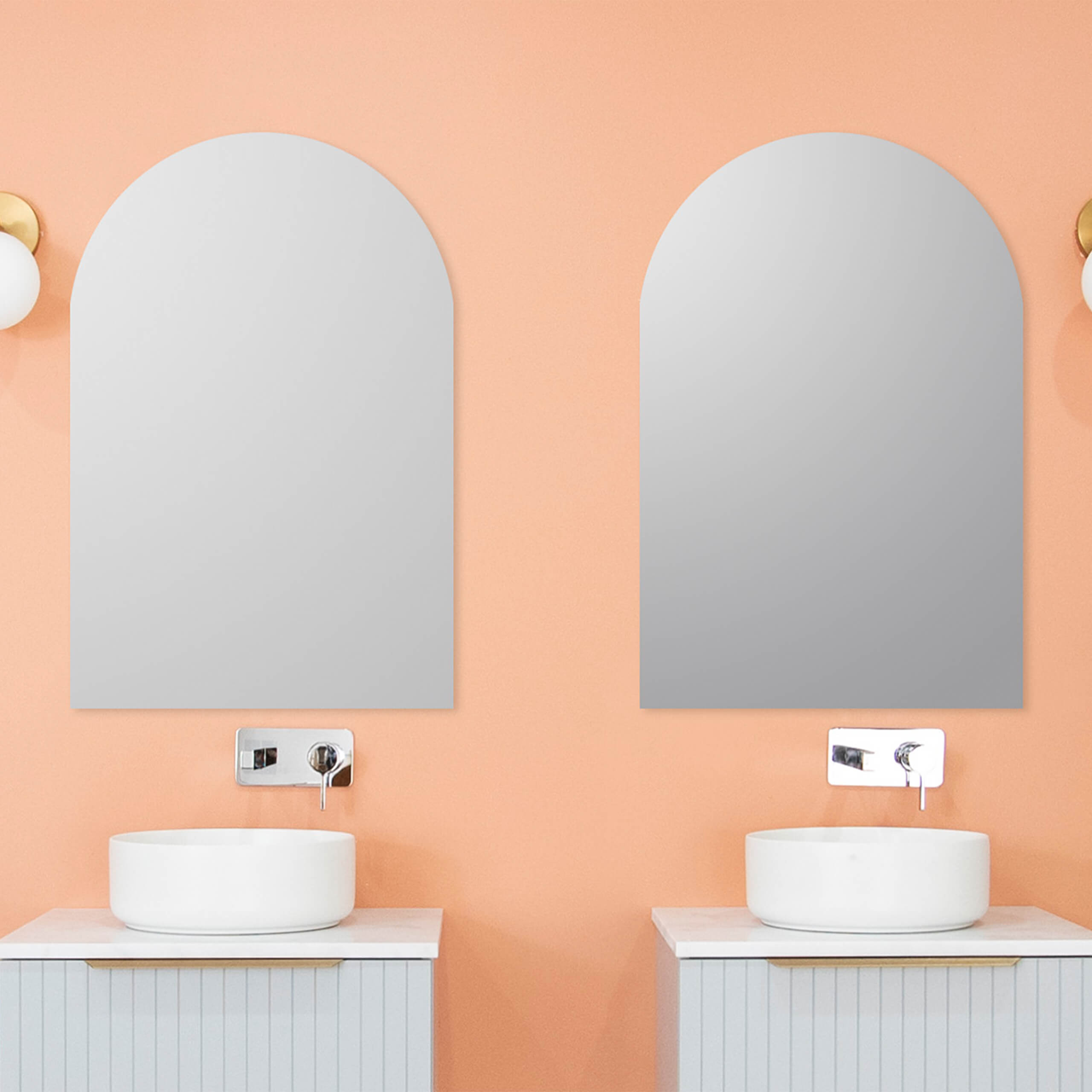 ADP Arch Mirror - Modern Wall-Mounted Bathroom Vanity Mirror with LED Lighting for Home & Salon Use