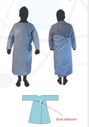 Disposable Level 2 Isolation Gown - Medical PPE Protective Coverall for Healthcare Workers - Ideal for Hospitals, Clinics & Home Care Use