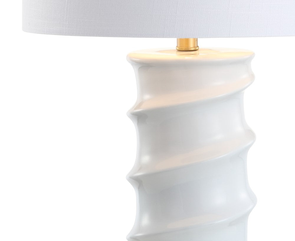 Modern Taipei 28 Ceramic LED Table Lamp - Stylish Nightstand & Bedside Lighting for Bedroom, Living Room, or Office Decor