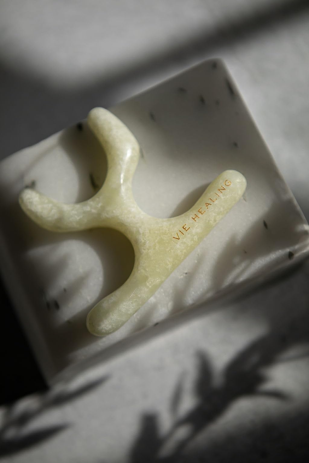 Premium Gua Sha Tool for Face & Body - Natural Jade Stone Massager for Skin Rejuvenation, Lymphatic Drainage & Relaxation - Perfect for Self-Care, Spa Days & Holistic Wellness (Green)
