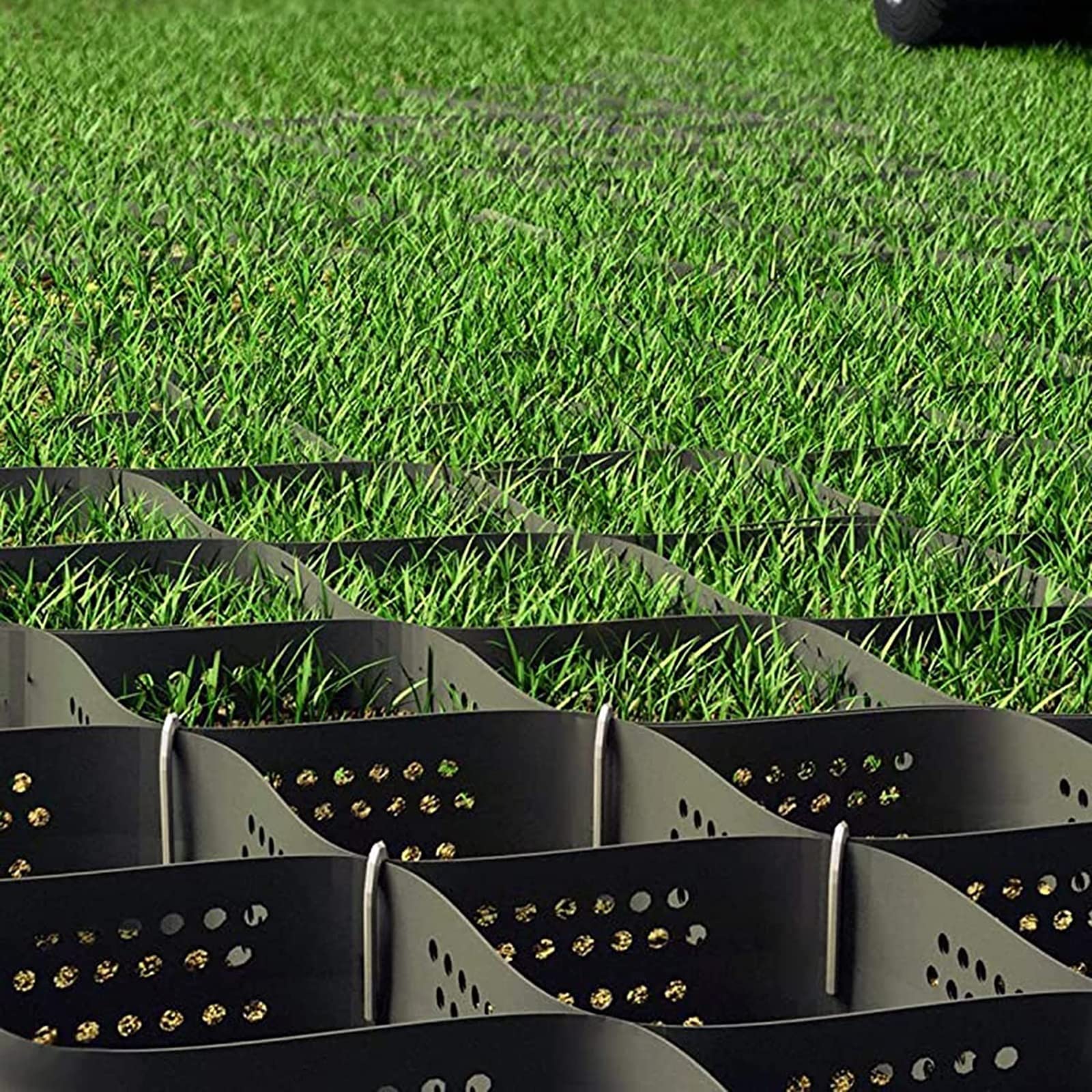 2 Inch Thick Gravel Grid Stabilizer for Driveway & Walkway - Heavy Duty Honeycomb Geo Grid (2x7.5m/6.6x24.6ft) - Flexible Ground Reinforcement for Landscaping, Parking Areas & High Traffic Zones