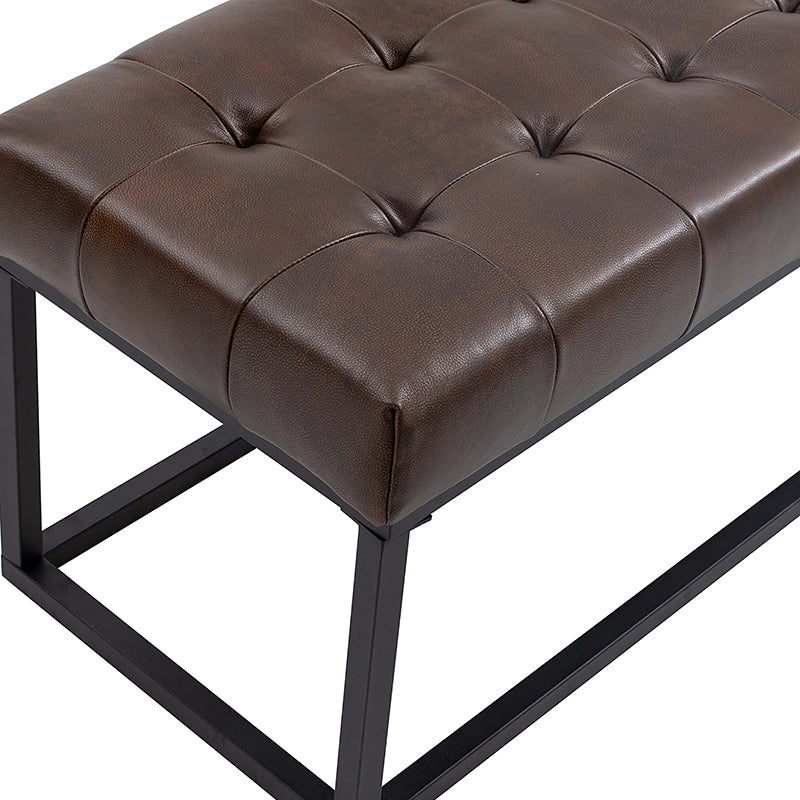Rosana Genuine Leather Multi-Functional Storage Bench with Cushion Top - Perfect for Entryway, Bedroom, or Living Room Seating and Storage